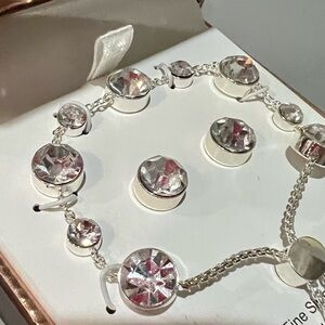 Silver and Clear Crystal Bracelet